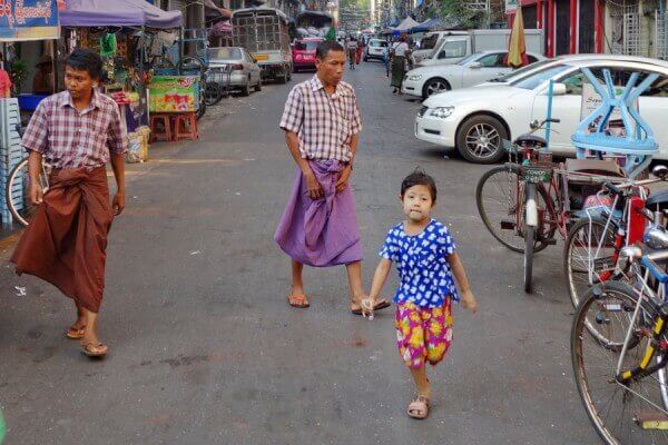 Men in national dress longyi