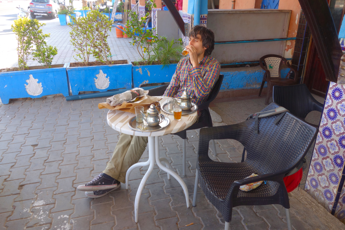 Drinking tea