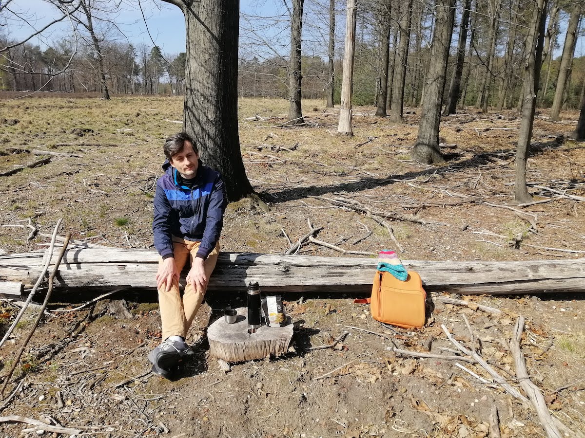 Wolf brought an improvised little table out of the forest, and we had a tea party.