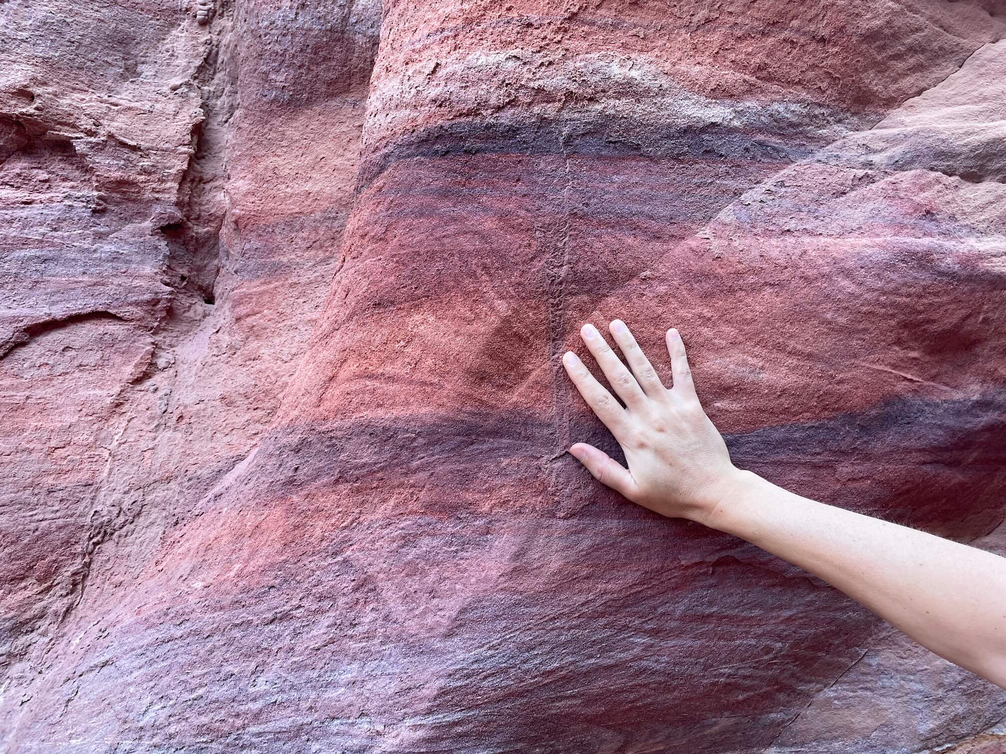 Purple-crimson cliffs