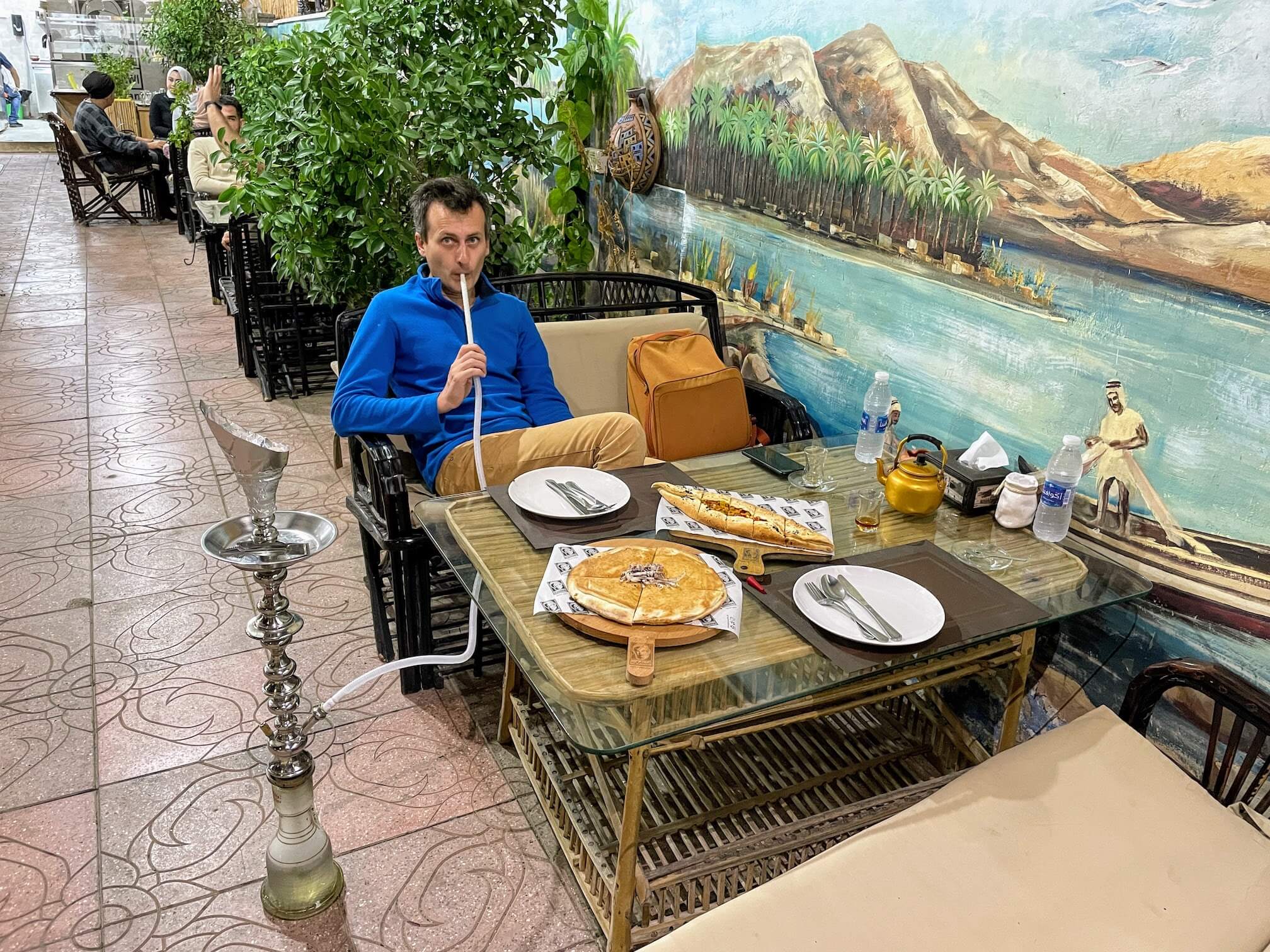 Dinner with hookah