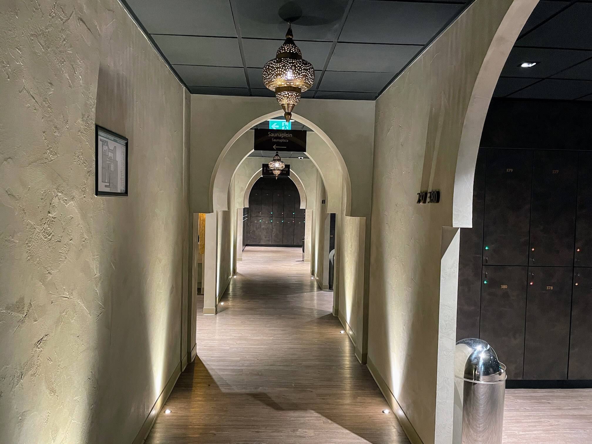 Corridor in the changing room area