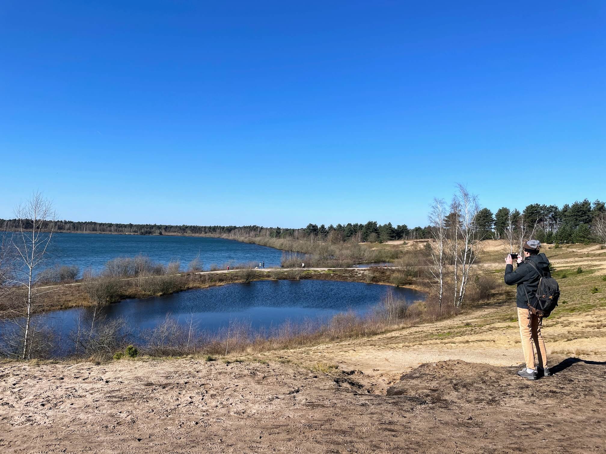 Walking around the lake