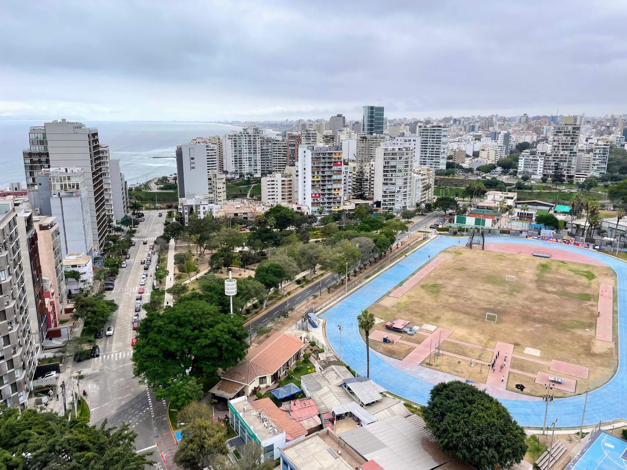 View of the city from the roof of our house