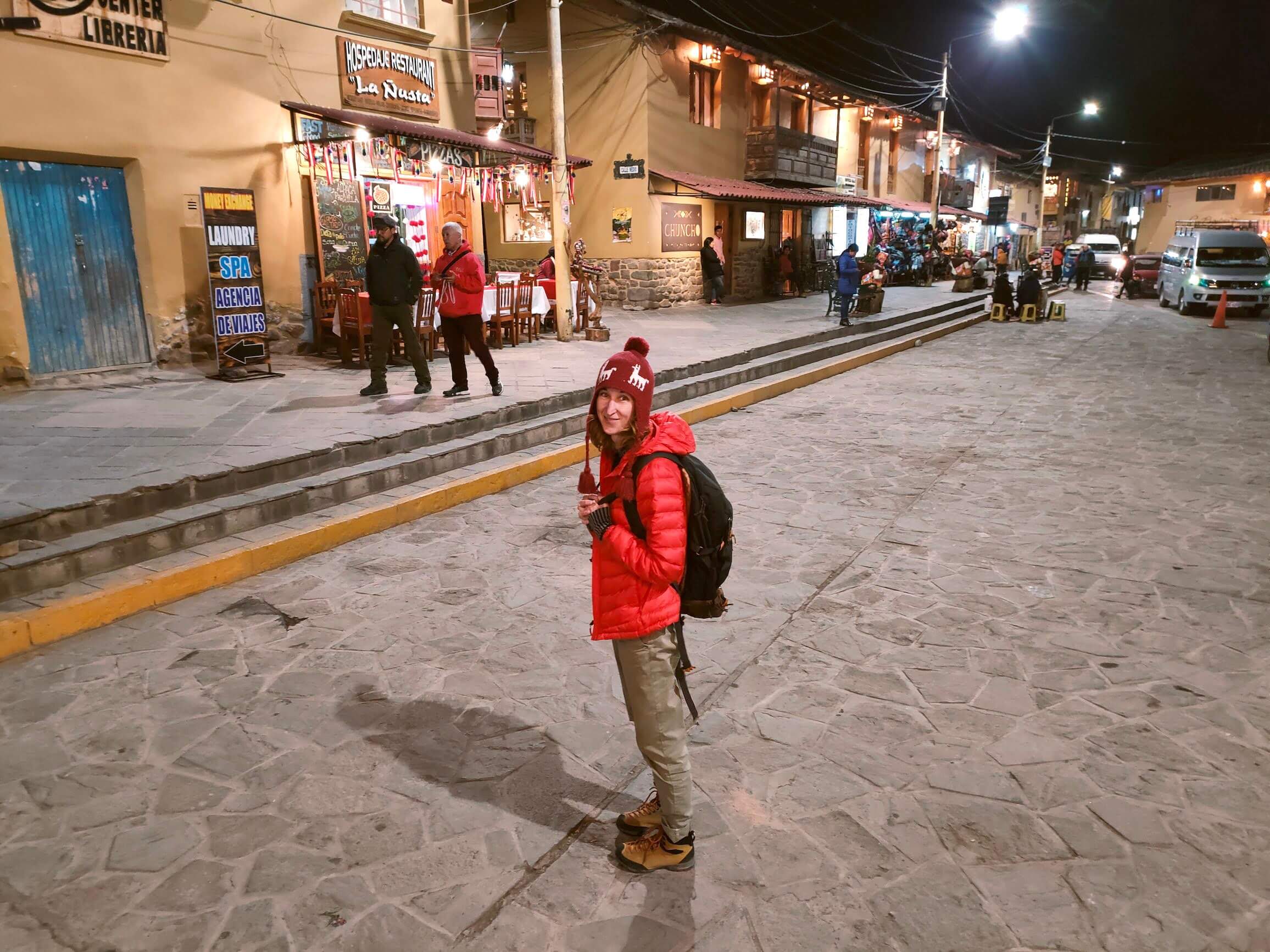 Main square of Ollantaytambo. We’re going to dinner.