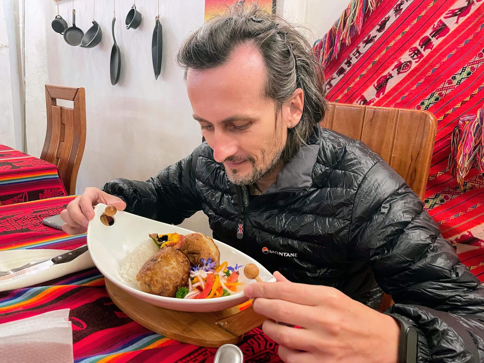 Peruvian-style potato zrazy :) Served with rice!