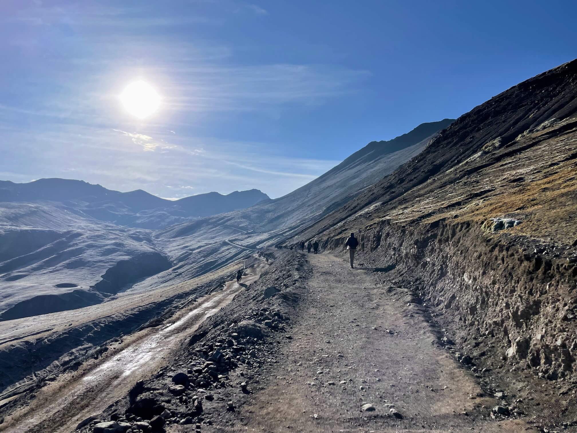 Trail to the Rainbow Mountains. Beginning.