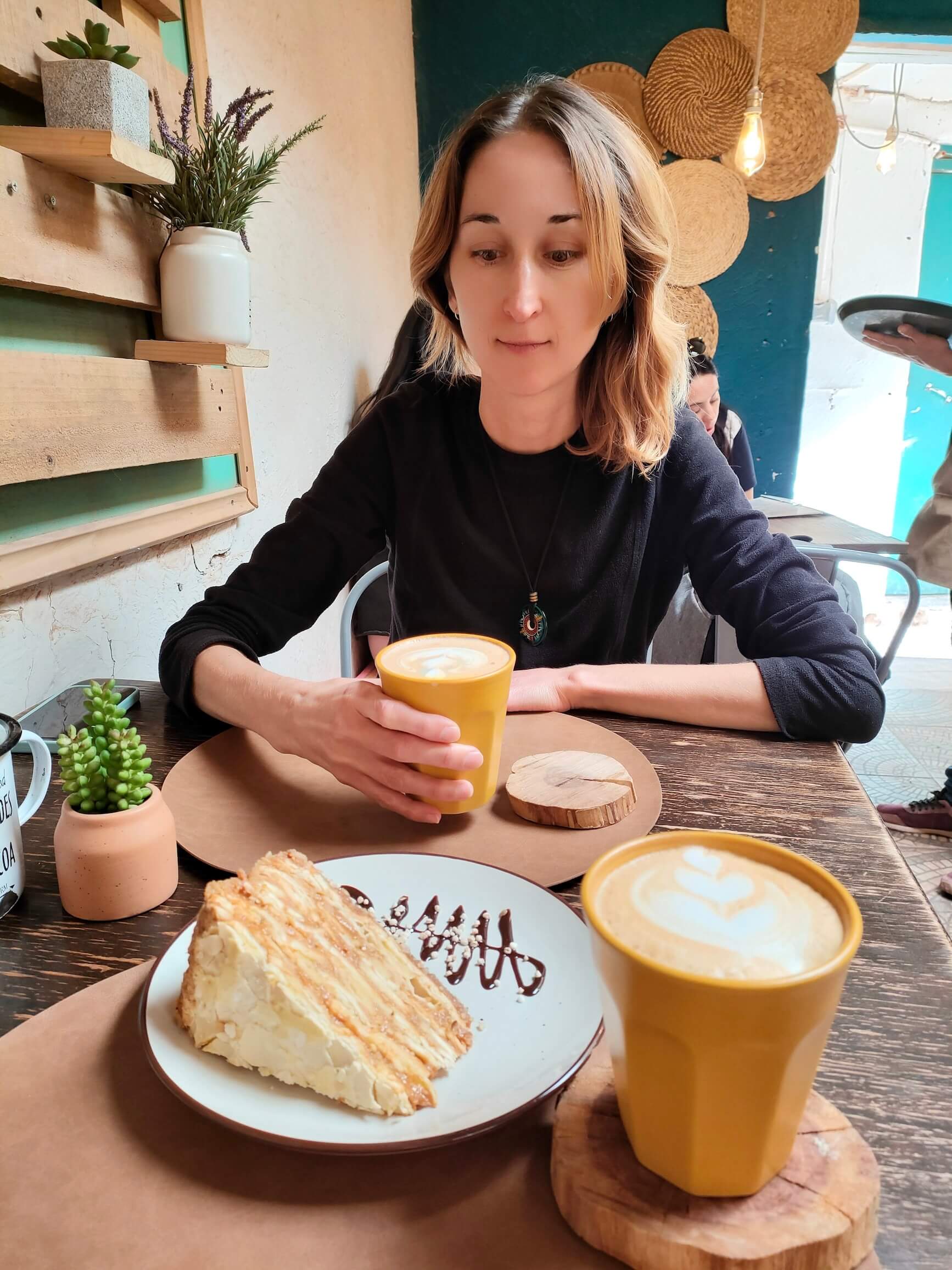 In a cafe