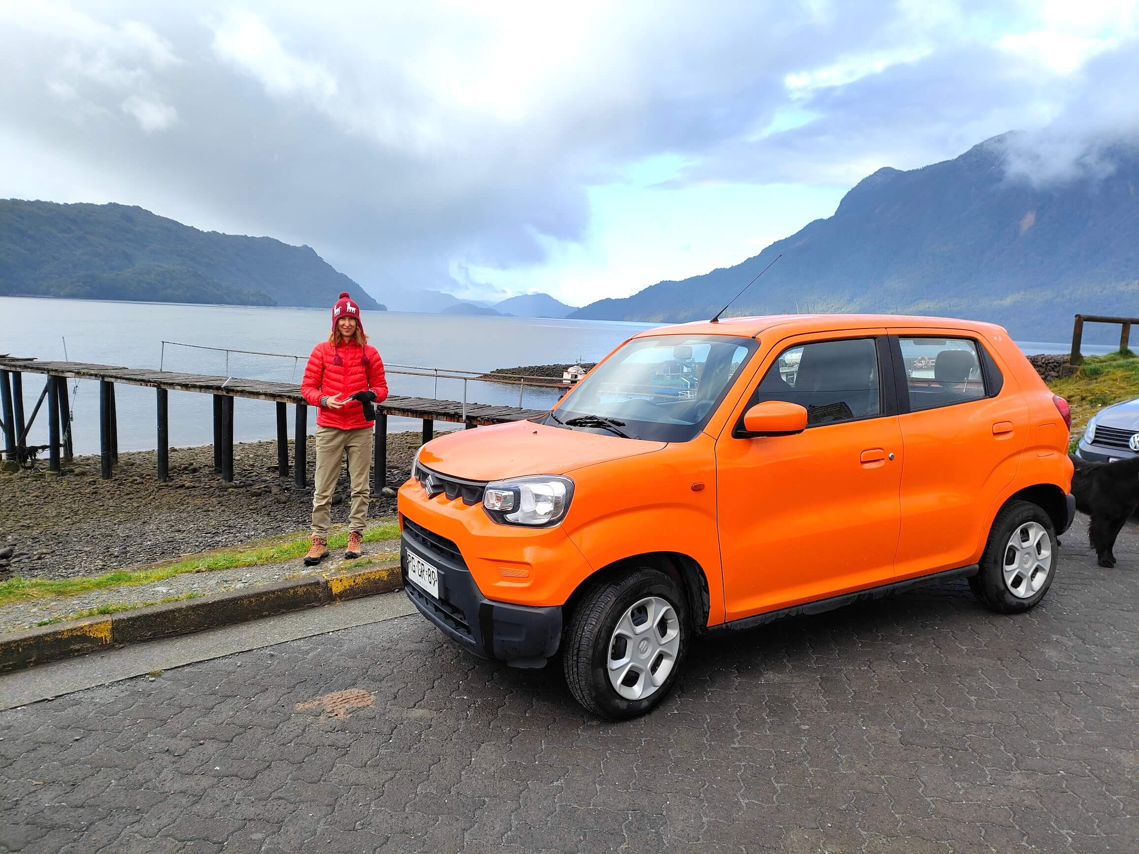 Our car. Waiting to board the ferry.