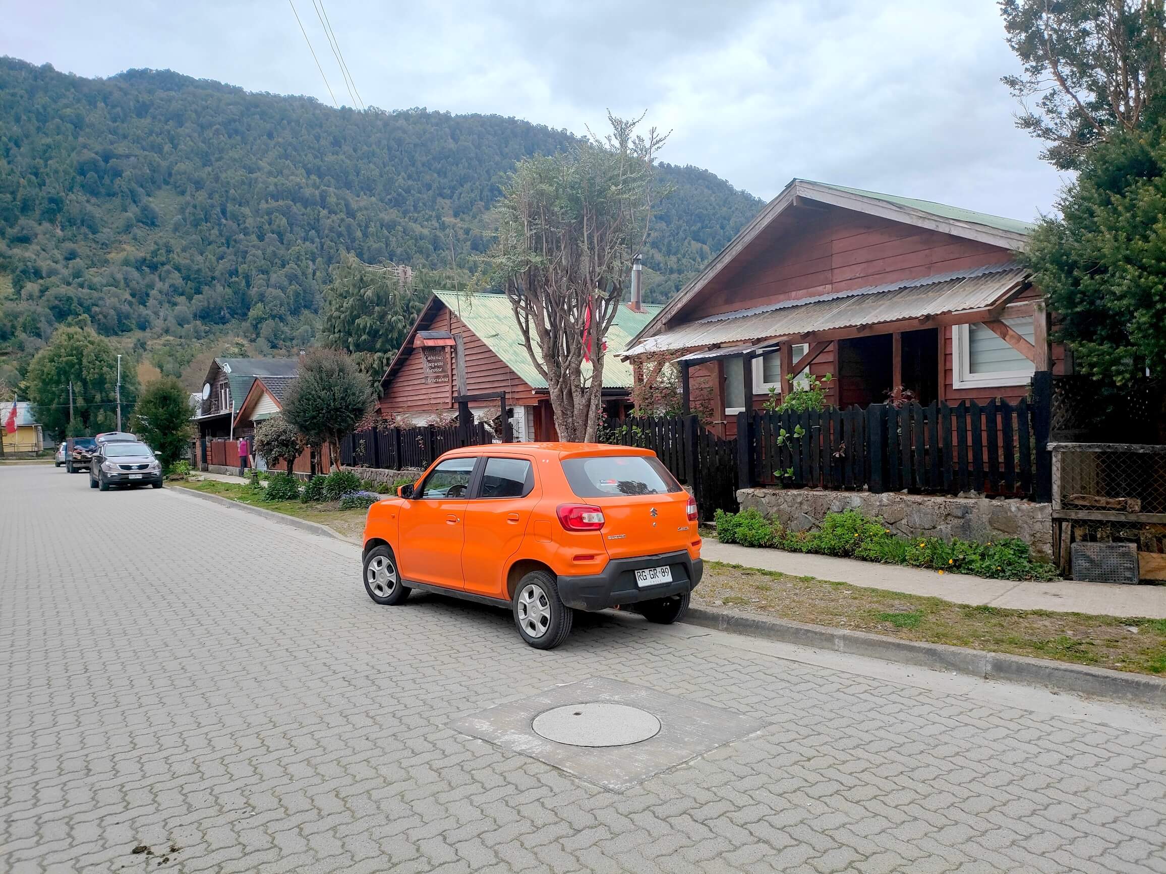 Our little house in Puyuhuapi (far right)