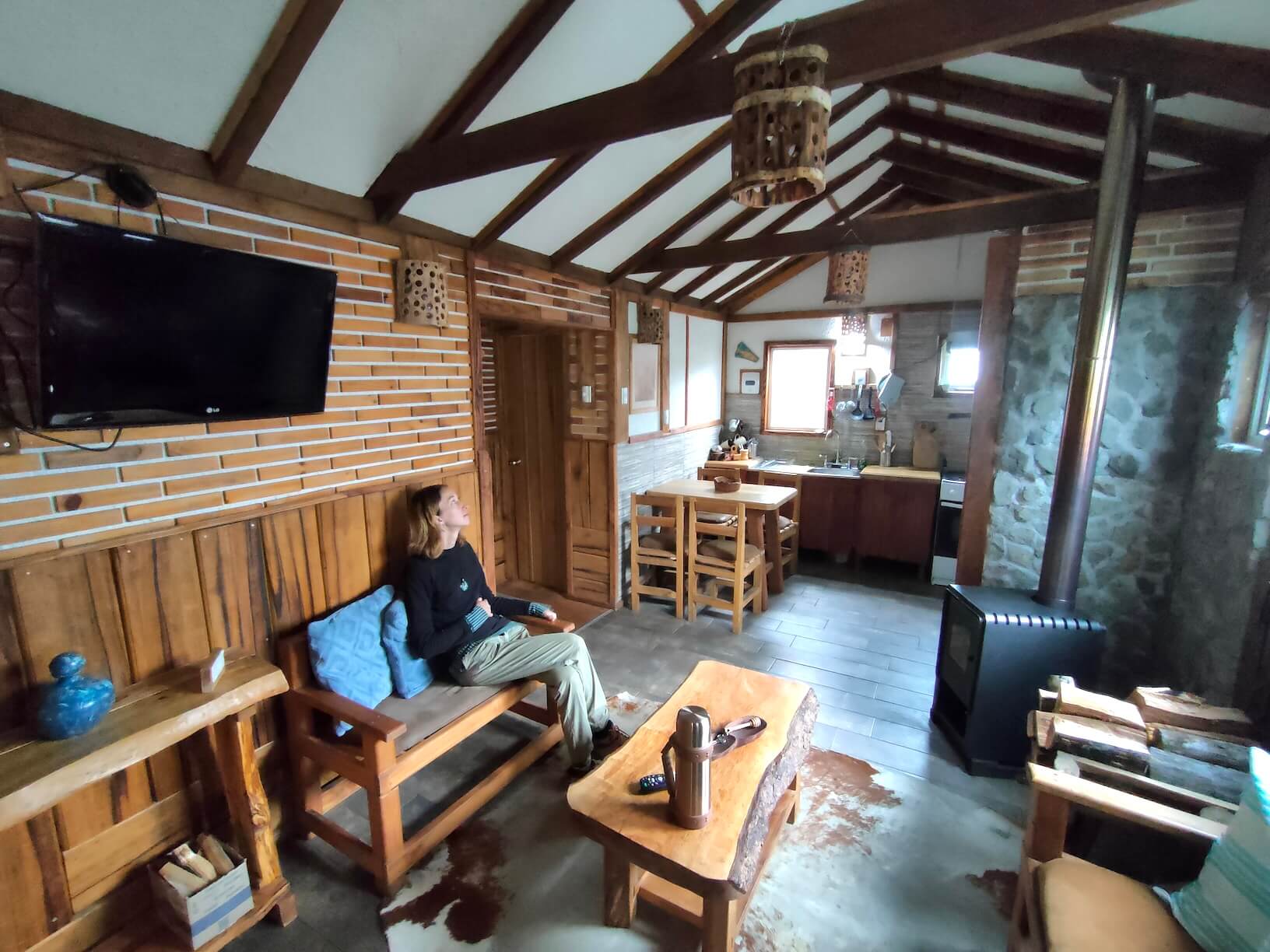 The traditional “burzhuyka” stove had been lit before our arrival, and the house was warm.