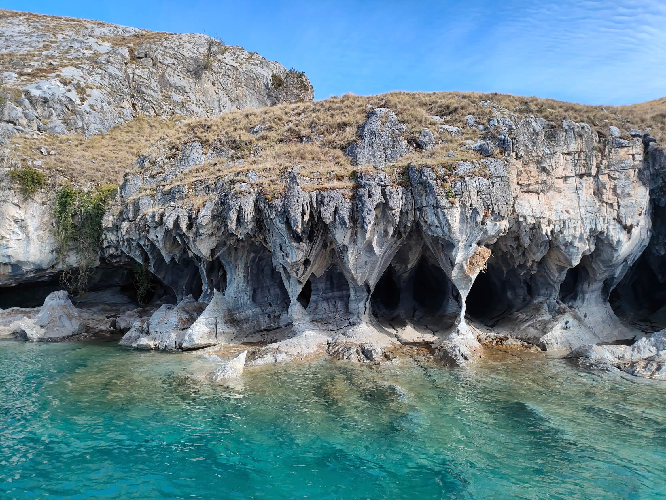 The water is a very beautiful color, emerald-turquoise.