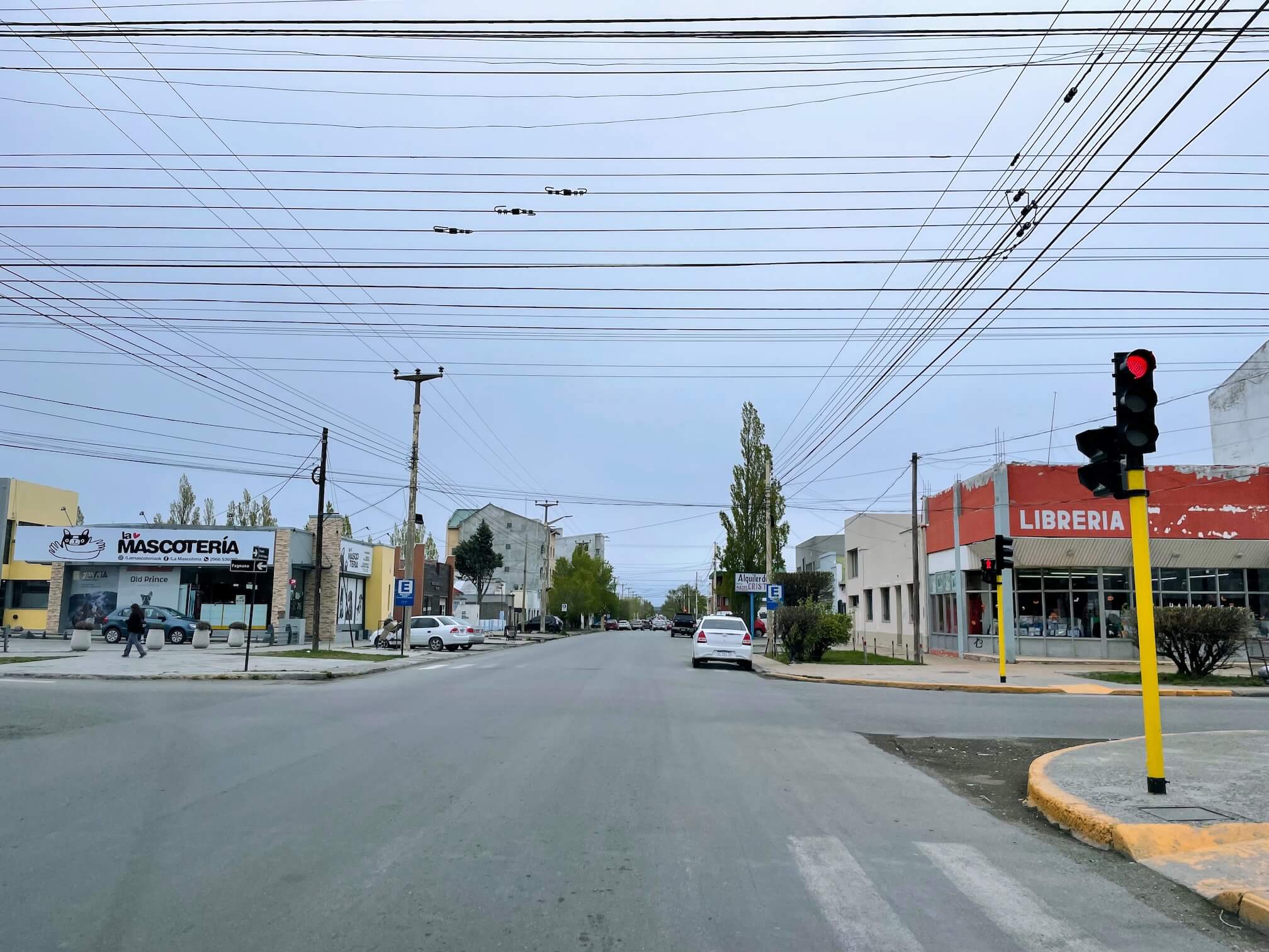 Rio Gallegos. We checked out of the hotel and are heading to the gas station.