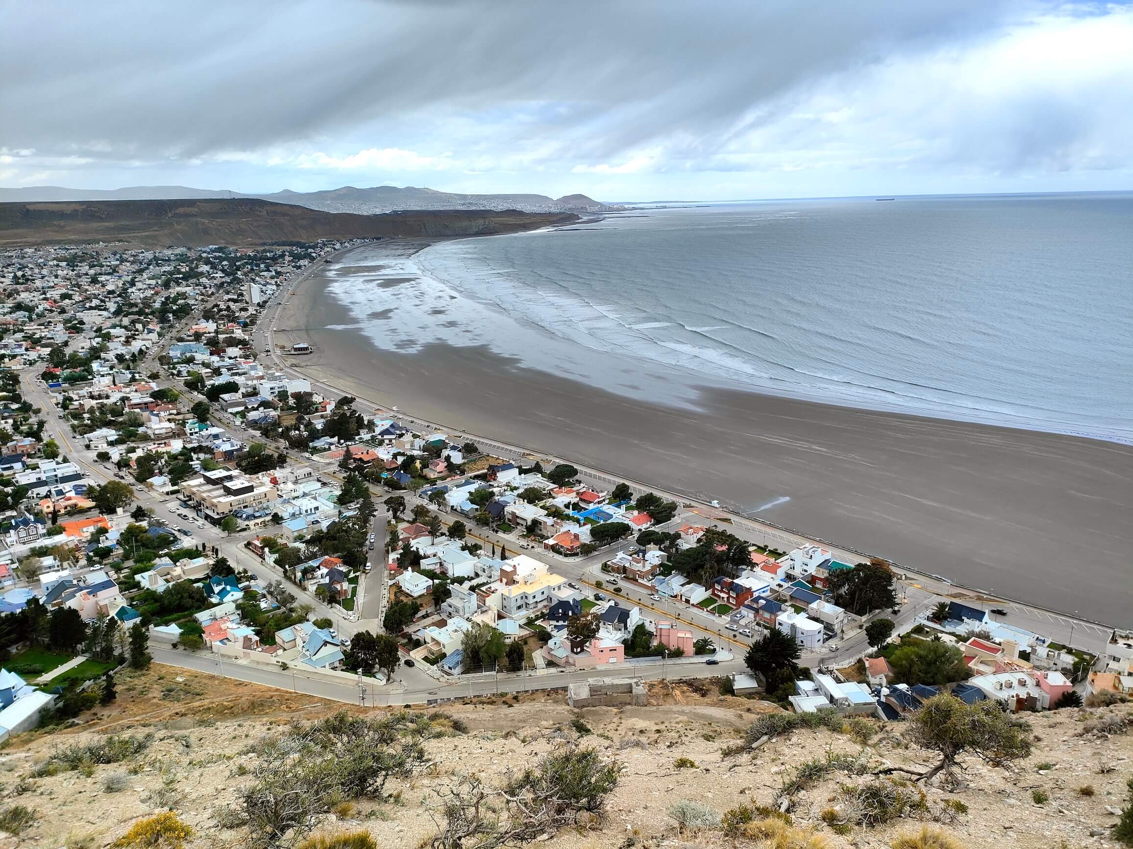 On the way to Punta del Marques, view of the town of Rada Tilly