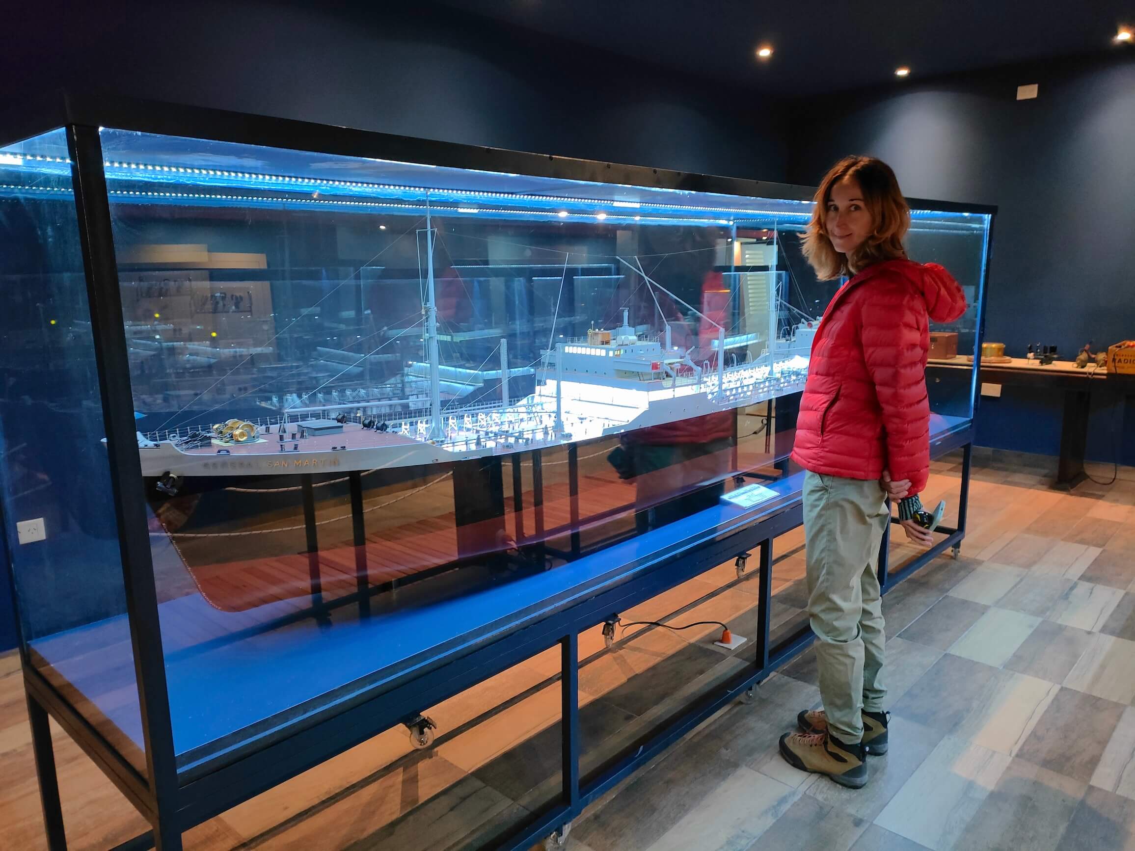 Model of a vessel used to transport oil