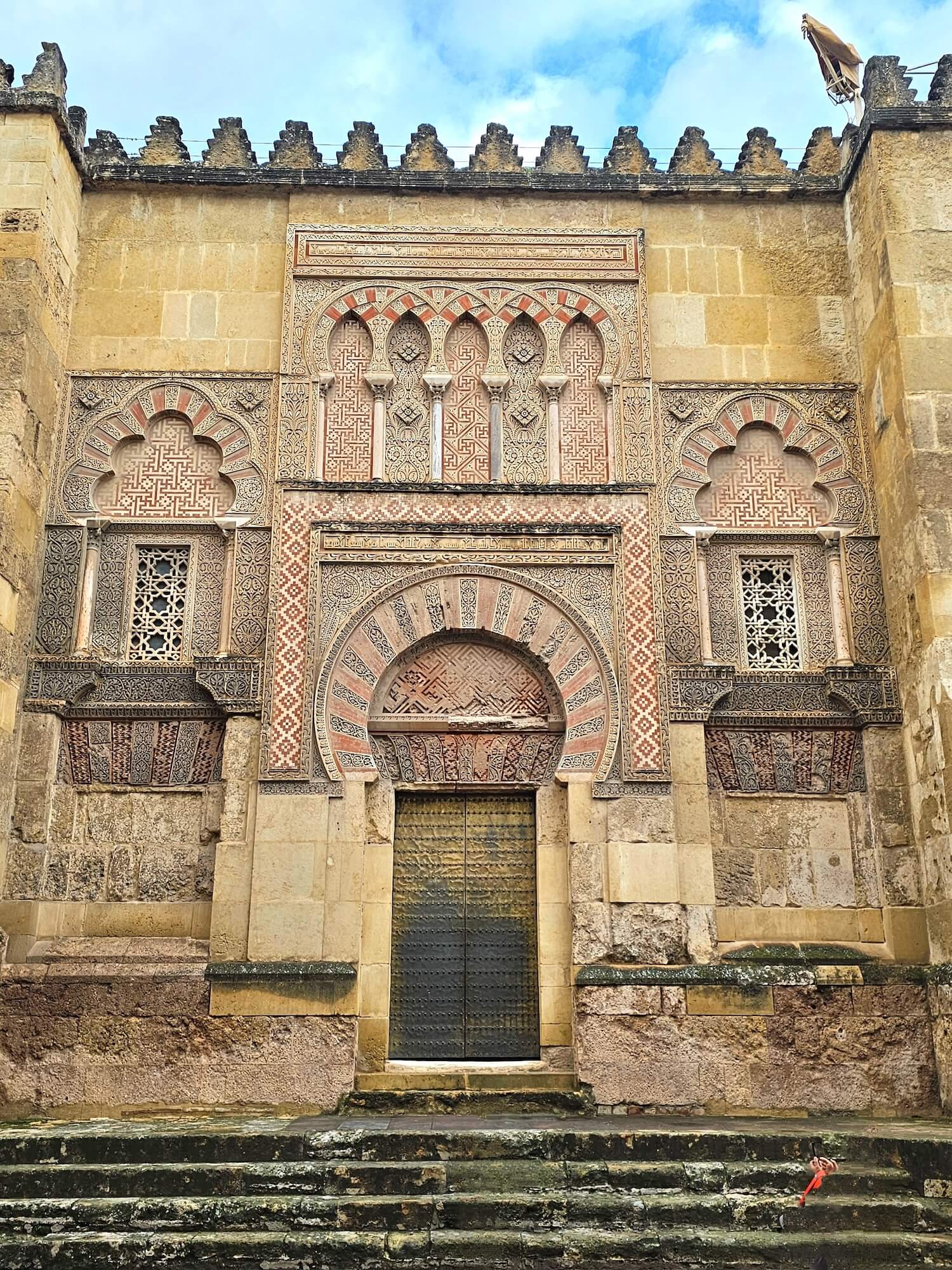 Beautifully decorated exterior walls of the Mosque