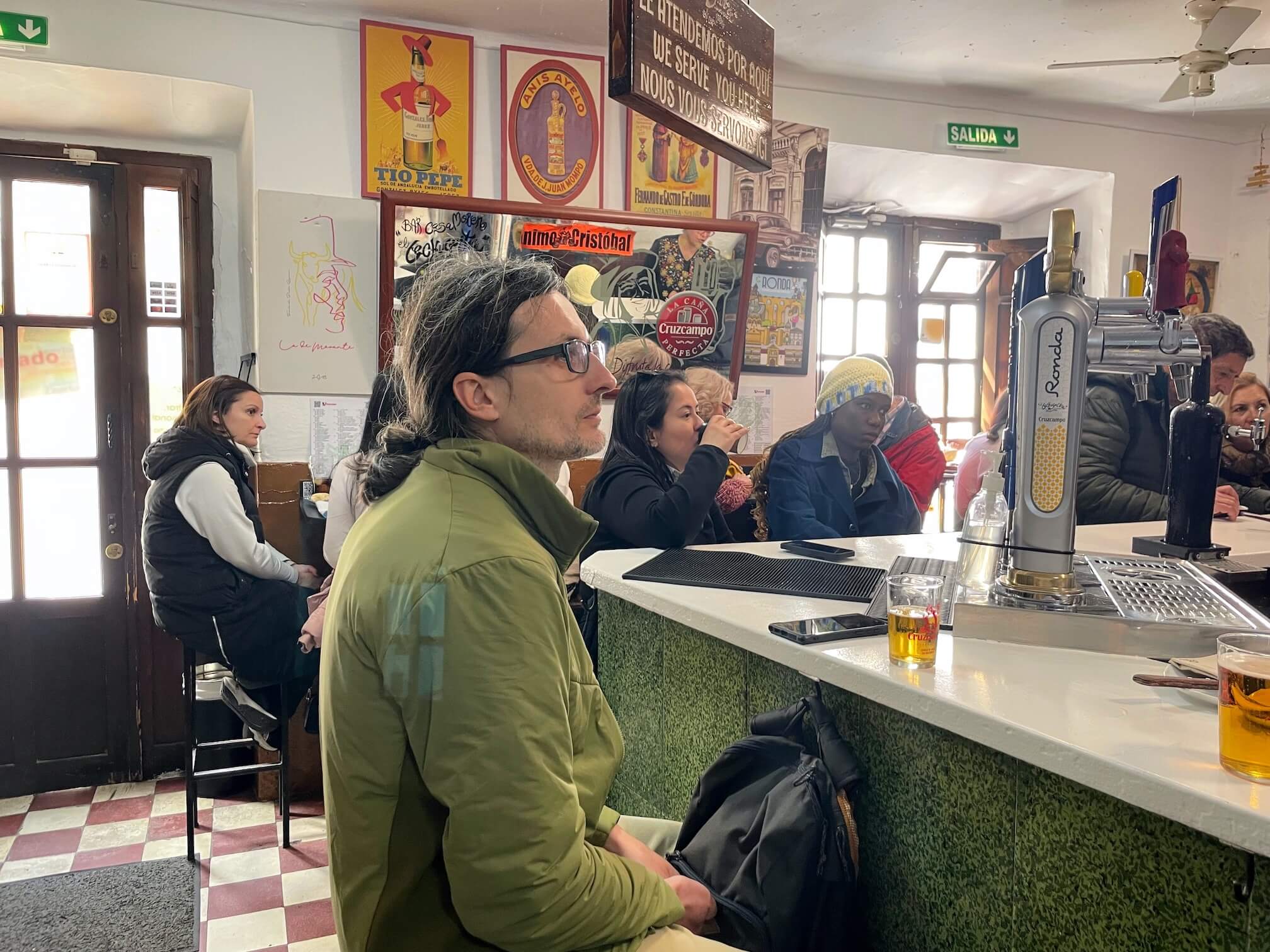 We didn’t wait very long, about 15 minutes. Inside, El Lechuguita is quite small. We were seated right at the bar.