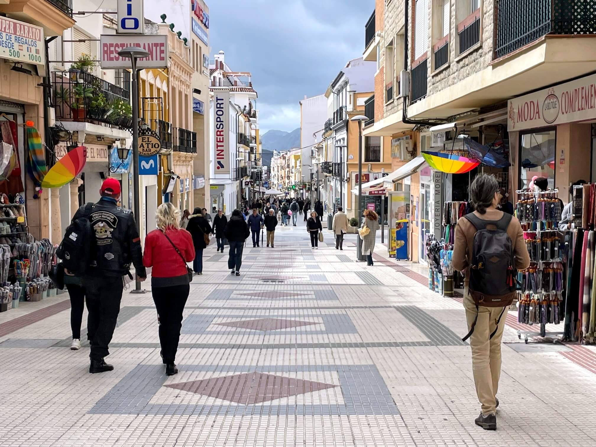 We’re heading back to the car along the central pedestrian street. Here, in one of the little shops, we bought Serzhyk a new belt.